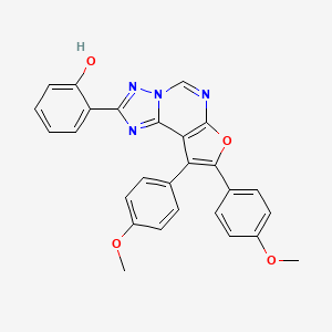 2-[8,9-Bis(4-methoxyphenyl)furo[3,2-E][1,2,4]triazolo[1,5-C]pyrimidin-2-YL]phenol