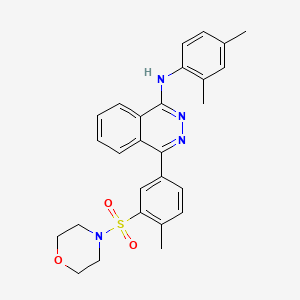 molecular formula C27H28N4O3S B11641337 N-(2,4-dimethylphenyl)-4-[4-methyl-3-(morpholin-4-ylsulfonyl)phenyl]phthalazin-1-amine 