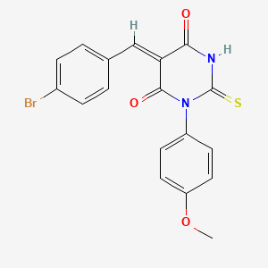 (5Z)-5-(4-bromobenzylidene)-1-(4-methoxyphenyl)-2-thioxodihydropyrimidine-4,6(1H,5H)-dione