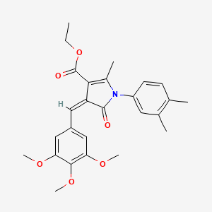 ethyl (4Z)-1-(3,4-dimethylphenyl)-2-methyl-5-oxo-4-(3,4,5-trimethoxybenzylidene)-4,5-dihydro-1H-pyrrole-3-carboxylate