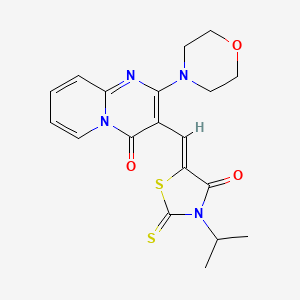 2-(morpholin-4-yl)-3-{(Z)-[4-oxo-3-(propan-2-yl)-2-thioxo-1,3-thiazolidin-5-ylidene]methyl}-4H-pyrido[1,2-a]pyrimidin-4-one