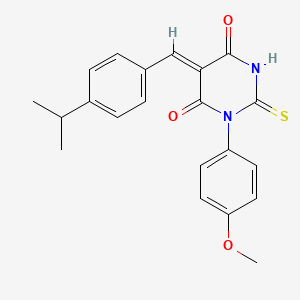 (5Z)-1-(4-methoxyphenyl)-5-[4-(propan-2-yl)benzylidene]-2-thioxodihydropyrimidine-4,6(1H,5H)-dione