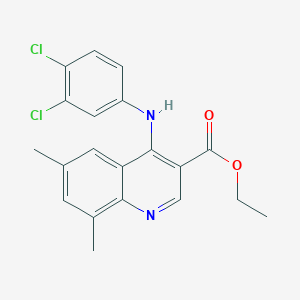 Ethyl 4-[(3,4-dichlorophenyl)amino]-6,8-dimethylquinoline-3-carboxylate