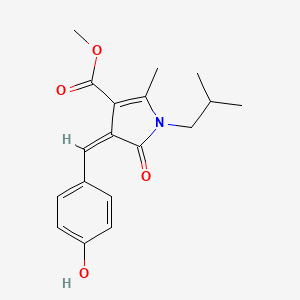 methyl (4Z)-4-(4-hydroxybenzylidene)-2-methyl-1-(2-methylpropyl)-5-oxo-4,5-dihydro-1H-pyrrole-3-carboxylate