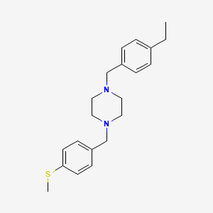 1-(4-Ethylbenzyl)-4-[4-(methylsulfanyl)benzyl]piperazine