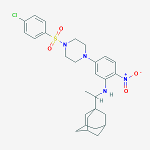 N-[1-(Adamantan-1-YL)ethyl]-5-[4-(4-chlorobenzenesulfonyl)piperazin-1-YL]-2-nitroaniline