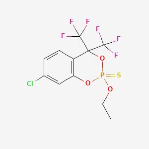 molecular formula C11H8ClF6O3PS B11641482 7-chloro-2-ethoxy-4,4-bis(trifluoromethyl)-4H-1,3,2-benzodioxaphosphinine 2-sulfide 