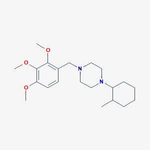 molecular formula C21H34N2O3 B11641503 1-(2-Methylcyclohexyl)-4-[(2,3,4-trimethoxyphenyl)methyl]piperazine 