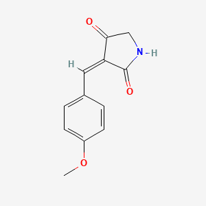 molecular formula C12H11NO3 B11641519 (3Z)-3-[(4-methoxyphenyl)methylidene]pyrrolidine-2,4-dione 