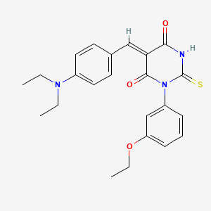 (5Z)-5-[4-(diethylamino)benzylidene]-1-(3-ethoxyphenyl)-2-thioxodihydropyrimidine-4,6(1H,5H)-dione