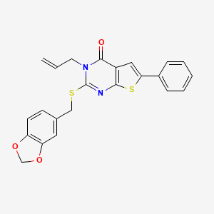 3-allyl-2-[(1,3-benzodioxol-5-ylmethyl)thio]-6-phenylthieno[2,3-d]pyrimidin-4(3H)-one