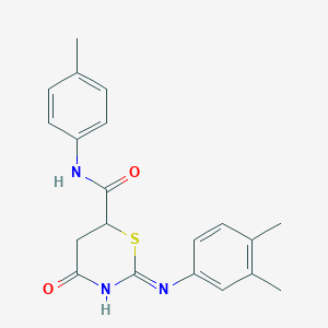 2-[(3,4-dimethylphenyl)amino]-N-(4-methylphenyl)-4-oxo-5,6-dihydro-4H-1,3-thiazine-6-carboxamide