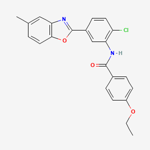 molecular formula C23H19ClN2O3 B11641583 N-[2-chloro-5-(5-methyl-1,3-benzoxazol-2-yl)phenyl]-4-ethoxybenzamide 