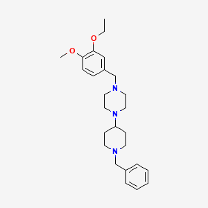 molecular formula C26H37N3O2 B11641589 1-(1-Benzylpiperidin-4-yl)-4-(3-ethoxy-4-methoxybenzyl)piperazine 