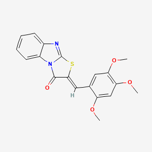 molecular formula C19H16N2O4S B11641646 (2Z)-2-(2,4,5-trimethoxybenzylidene)[1,3]thiazolo[3,2-a]benzimidazol-3(2H)-one 