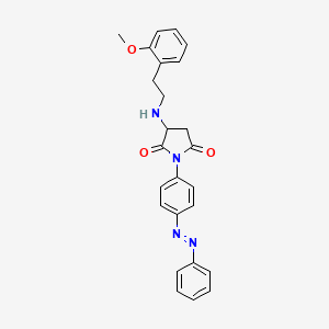 molecular formula C25H24N4O3 B11641648 2,5-Pyrrolidinedione, 3-[[2-(2-methoxyphenyl)ethyl]amino]-1-[4-(2-phenyldiazenyl)phenyl]- CAS No. 1097188-45-8