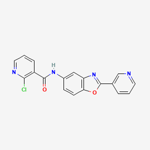 2-chloro-N-[2-(pyridin-3-yl)-1,3-benzoxazol-5-yl]pyridine-3-carboxamide