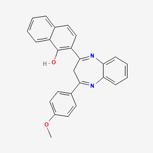 2-[4-(4-methoxyphenyl)-3H-1,5-benzodiazepin-2-yl]naphthalen-1-ol