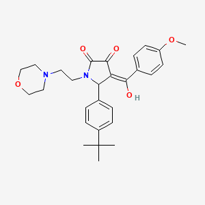 (4E)-5-(4-tert-butylphenyl)-4-[hydroxy(4-methoxyphenyl)methylidene]-1-[2-(morpholin-4-yl)ethyl]pyrrolidine-2,3-dione