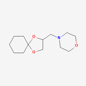 molecular formula C13H23NO3 B11641760 Morpholine, 4-(1,4-dioxaspiro[4.5]dec-2-ylmethyl)- CAS No. 69110-35-6