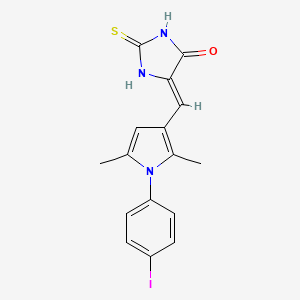 (5Z)-5-{[1-(4-iodophenyl)-2,5-dimethyl-1H-pyrrol-3-yl]methylidene}-2-thioxoimidazolidin-4-one