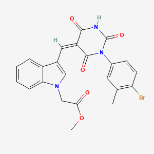 methyl (3-{(Z)-[1-(4-bromo-3-methylphenyl)-2,4,6-trioxotetrahydropyrimidin-5(2H)-ylidene]methyl}-1H-indol-1-yl)acetate