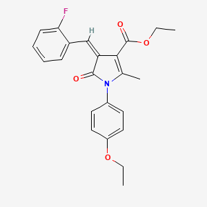 ethyl (4Z)-1-(4-ethoxyphenyl)-4-(2-fluorobenzylidene)-2-methyl-5-oxo-4,5-dihydro-1H-pyrrole-3-carboxylate