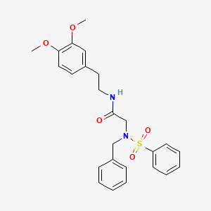 2-(N-Benzylbenzenesulfonamido)-N-[2-(3,4-dimethoxyphenyl)ethyl]acetamide