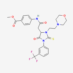 Methyl 4-[({3-[2-(morpholin-4-yl)ethyl]-5-oxo-2-thioxo-1-[3-(trifluoromethyl)phenyl]imidazolidin-4-yl}acetyl)amino]benzoate