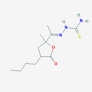 (2E)-2-[1-(4-butyl-2-methyl-5-oxotetrahydrofuran-2-yl)ethylidene]hydrazinecarbothioamide