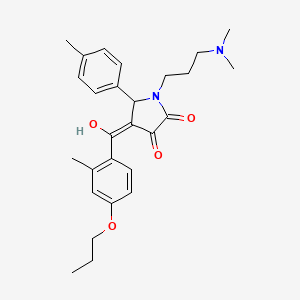 1-[3-(dimethylamino)propyl]-3-hydroxy-4-(2-methyl-4-propoxybenzoyl)-5-(4-methylphenyl)-2,5-dihydro-1H-pyrrol-2-one