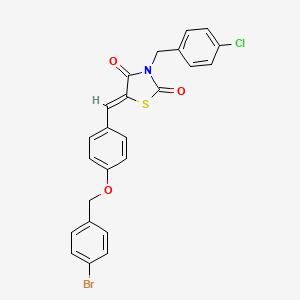 (5Z)-5-{4-[(4-bromobenzyl)oxy]benzylidene}-3-(4-chlorobenzyl)-1,3-thiazolidine-2,4-dione