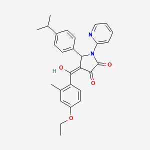 4-[(4-ethoxy-2-methylphenyl)carbonyl]-3-hydroxy-5-[4-(propan-2-yl)phenyl]-1-(pyridin-2-yl)-1,5-dihydro-2H-pyrrol-2-one