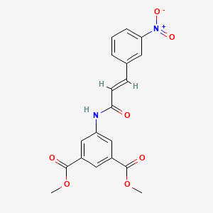 dimethyl 5-{[(2E)-3-(3-nitrophenyl)prop-2-enoyl]amino}benzene-1,3-dicarboxylate