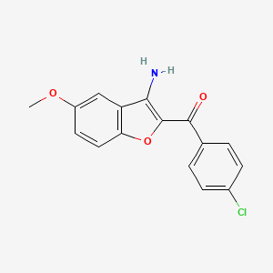 (3-Amino-5-methoxy-1-benzofuran-2-yl)(4-chlorophenyl)methanone