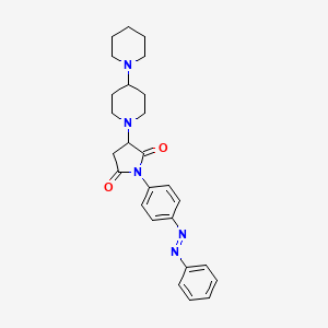 2,5-Pyrrolidinedione, 3-[1,4'-bipiperidin]-1'-yl-1-[4-(2-phenyldiazenyl)phenyl]-