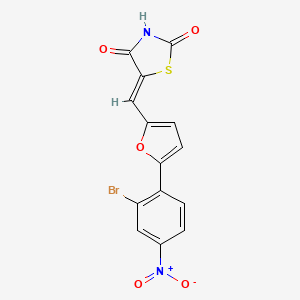 (5Z)-5-{[5-(2-bromo-4-nitrophenyl)furan-2-yl]methylidene}-1,3-thiazolidine-2,4-dione