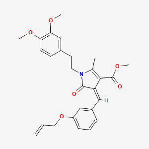 methyl (4Z)-1-[2-(3,4-dimethoxyphenyl)ethyl]-2-methyl-5-oxo-4-[3-(prop-2-en-1-yloxy)benzylidene]-4,5-dihydro-1H-pyrrole-3-carboxylate