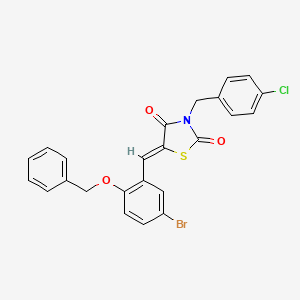 (5Z)-5-[2-(benzyloxy)-5-bromobenzylidene]-3-(4-chlorobenzyl)-1,3-thiazolidine-2,4-dione