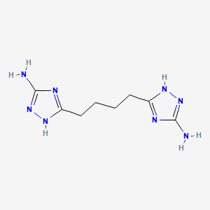 molecular formula C8H14N8 B11642062 5-[4-(5-amino-2H-1,2,4-triazol-3-yl)butyl]-1H-1,2,4-triazol-3-amine CAS No. 41442-92-6