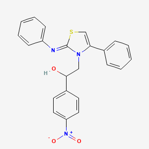 (Z)-1-(4-nitrophenyl)-2-(4-phenyl-2-(phenylimino)thiazol-3(2H)-yl)ethanol