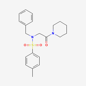 N-benzyl-4-methyl-N-[2-oxo-2-(piperidin-1-yl)ethyl]benzenesulfonamide