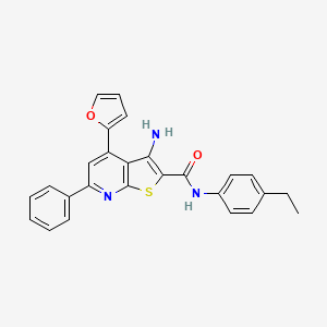 3-amino-N-(4-ethylphenyl)-4-(furan-2-yl)-6-phenylthieno[2,3-b]pyridine-2-carboxamide