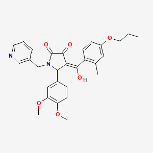 5-(3,4-dimethoxyphenyl)-3-hydroxy-4-[(2-methyl-4-propoxyphenyl)carbonyl]-1-(pyridin-3-ylmethyl)-1,5-dihydro-2H-pyrrol-2-one