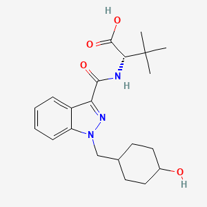 molecular formula C21H29N3O4 B1164210 (S)-2-(1-((4-hydroxycyclohexyl)methyl)-1H-indazole-3-carboxamido)-3,3-dimethylbutanoicacid 