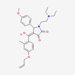 1-[2-(diethylamino)ethyl]-3-hydroxy-5-(4-methoxyphenyl)-4-{[2-methyl-4-(prop-2-en-1-yloxy)phenyl]carbonyl}-1,5-dihydro-2H-pyrrol-2-one