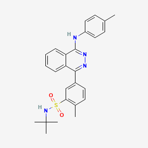 N-tert-butyl-2-methyl-5-{4-[(4-methylphenyl)amino]phthalazin-1-yl}benzenesulfonamide