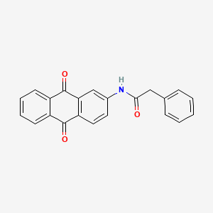 molecular formula C22H15NO3 B11642116 N-(9,10-dioxo-9,10-dihydroanthracen-2-yl)-2-phenylacetamide 