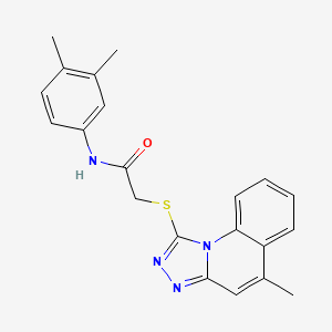 N-(3,4-Dimethylphenyl)-2-({5-methyl-[1,2,4]triazolo[4,3-A]quinolin-1-YL}sulfanyl)acetamide