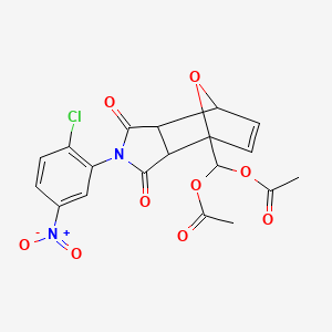 [2-(2-chloro-5-nitrophenyl)-1,3-dioxo-1,2,3,3a,7,7a-hexahydro-4H-4,7-epoxyisoindol-4-yl]methanediyl diacetate